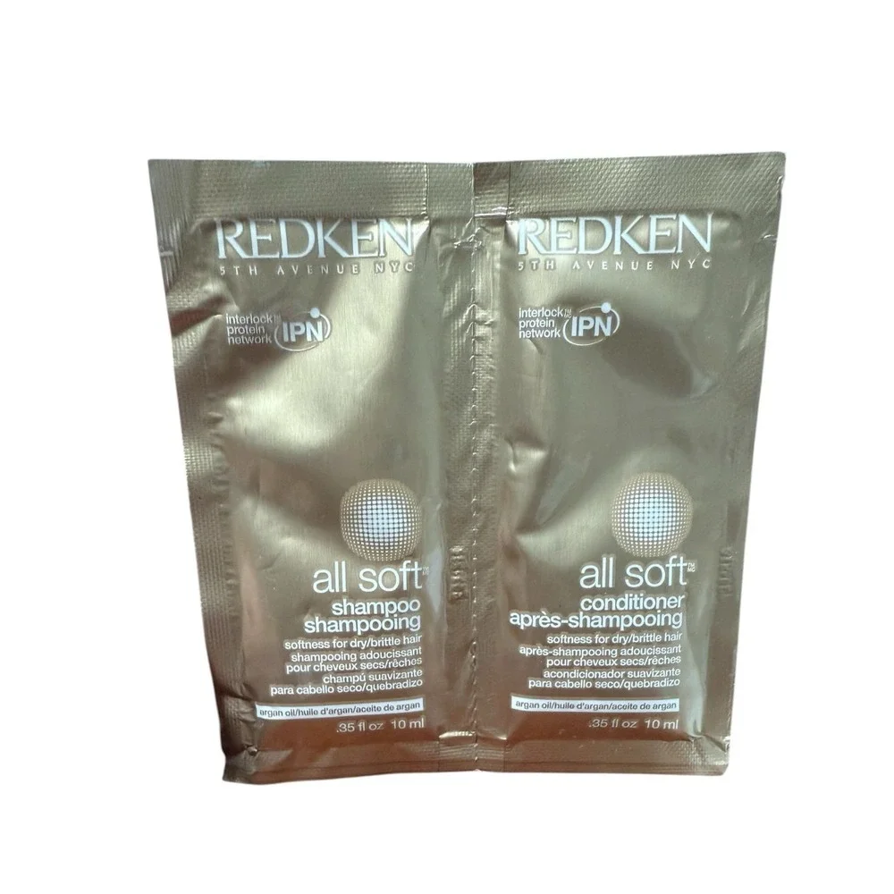 Redken All Soft Shampoo 10.1 fl oz / 300 mL Moisturizing Argan Oil + bonus pack